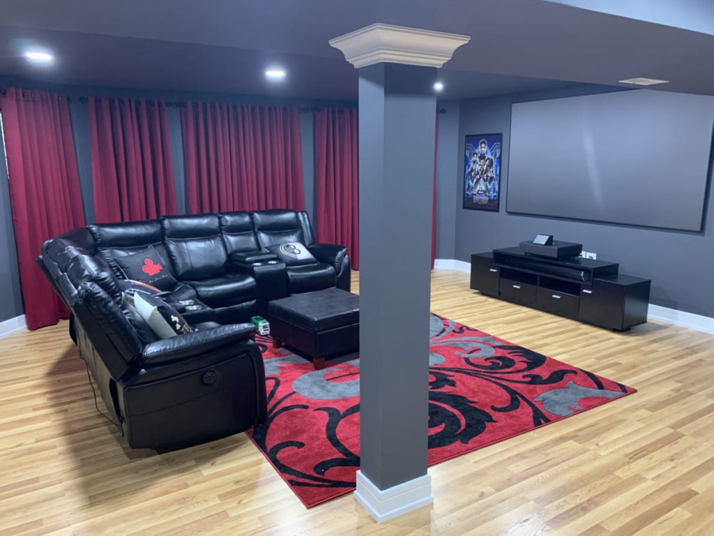 basement renovation design project